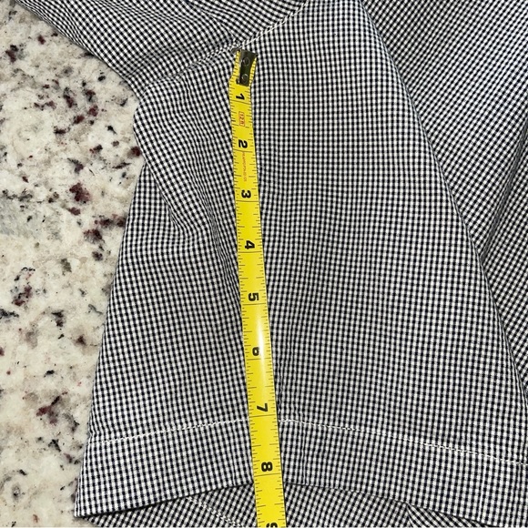 Brooks Brothers Black & White Check Shorts Size 36 100% Cotton Pleated 8” Inseam - Picture 5 of 5